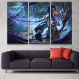 Inkshadow Yone league of legends 3 panels canvas wall decoration poster