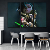 Jinx, Vi, Caitlyn and Ambessa from Arcane 2 Poster