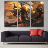 Admiral Glasc league 3 panels canvas decoration poster