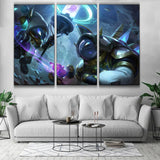 Astronaut Veigar and Rammus league canvas 3 panels poster skin decor