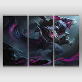 OLD GOD WARWICK lol wall canvas 3 panels poster