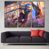 Battle Academia Leona lol 3 panels canvas wall poster decoration