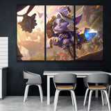 Hextech Tristana see online wall paper canvas 3 panels poster decor
