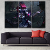 Crime City Nightmare Zyra wall canvas league wall 3 panels decor