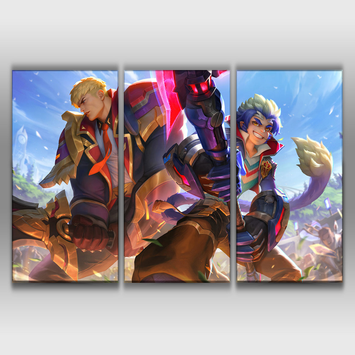 Battle Academia Garen and Wukong - Wall Poster – leagueofstore.shop, image size:1181x1181