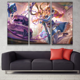 Cafe Cutie Gwen league 3 panel canvas wall poster decoration