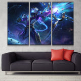 Cosmic Hunter Varus league 3 panels canvas wall poster decoration