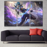 Dawnbringer Vayne league of legends 3 panels canvas wall decoration poster