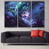 Elderwood Gnar league 3 panels canvas eall decoration poster