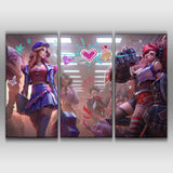 Heartache Vi and Heartthrob Caitlyn league of legends poster