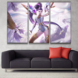 K/DA Kai'Sa All Out Prestige Edition league 3 panels canvas wall decoration poster