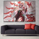 Mythmaker Irelia league 3 panels canvas wall decoration poster