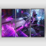 PROJECT: Senna league of legends 3 panels canvas poster