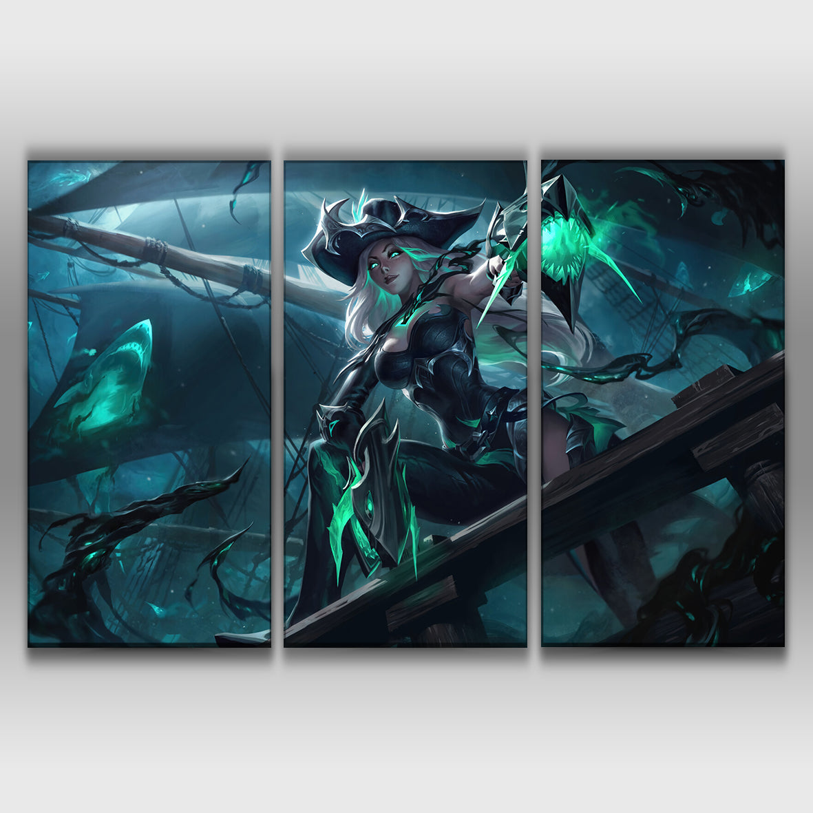 Ruined Miss Fortune - 3 Panels Wall Poster – leagueofstore.shop