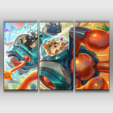 Space Groove Blitz & Crank buy online lol wall poster 3 panels canvas decor