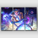 Space Groove Luxleague of legends 3 panels canvas wall poster decor