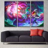 Space Groove Nunu & Willump wall 3 panels canvas decoration