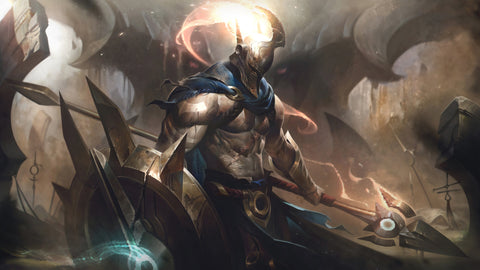 Pantheon - league of legends 3 panels canvas - skin posters decor