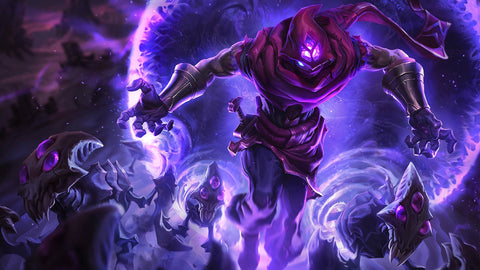 Malzahar - league of legends 3 panels canvas-  skin poster wall decor collection
