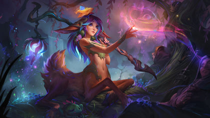 League of Legends - Lillia 3 panels wall paaper canvas poster - wall decor collection skins