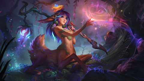 League of Legends - Lillia 3 panels wall paaper canvas poster - wall decor collection skins