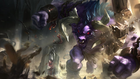 Alistar - league of legends 3 panels canvas - skin wall decor collection