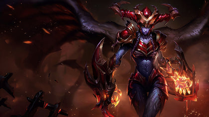 Shyvana - league of legends 3 panels canvas - skin wall decor poster