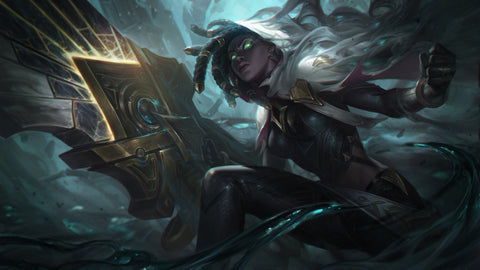 Senna league of legends 3 panels canvas - skin posters collection