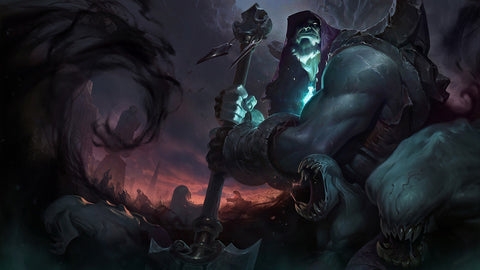 Yorick - League of legends 3 panels canvas - lol wall paper decor