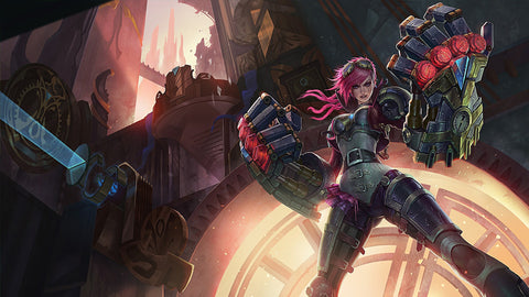 Vi - league of legends 3 panels canvas - skin posters collection