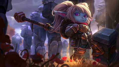League of Legends - LoL- Poppy 3 panels wallpaper canvas wall poster decor skins