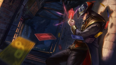 Twisted Fate - League of Legends 3 panels canvas - Skin posters collection