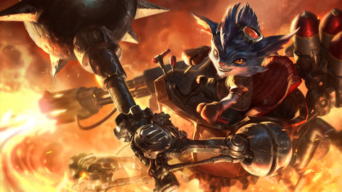 Rumble - league of legends canvas 3 panels - skin posters wall decor collection