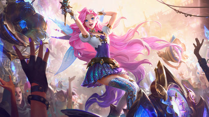 Seraphine - league of legends 3 panels canvas - skin posters collection
