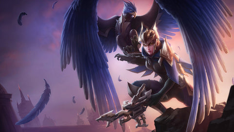 Quinn - league of legends 3 panels canvas - skin wall decor posters collection