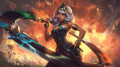 Qiyana - league of legends 3 panels canvas - skin wall decor posters collection