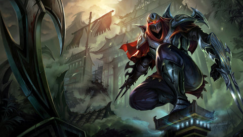 Zed - league of legends 3 panels canvas - skin posters collection