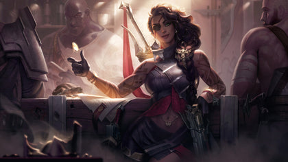 Samira - league of legends 3 panels canvas -skin wall decor posters collection