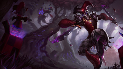 Shaco - league of legends 3 panels canvas - skin posters collection