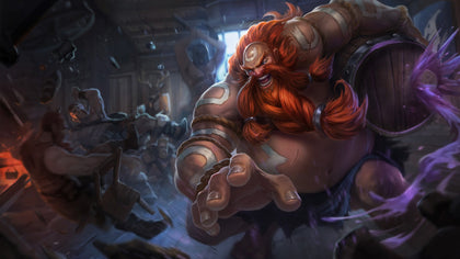 Gragas - league of legends 3 panels canvas- skin wall decor posters collection