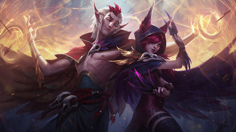 Rakan league of legends 3 panels canvas - skin wall posters collection