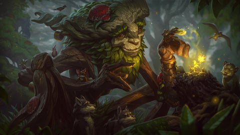 Ivern league of legends 3 panels canvas - skin poster wall decor collection