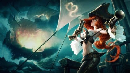 Miss Fortune - league of legends 3 panels canvas - skin poster collection