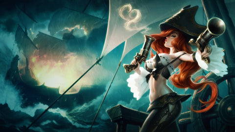 Miss Fortune - league of legends 3 panels canvas - skin poster collection