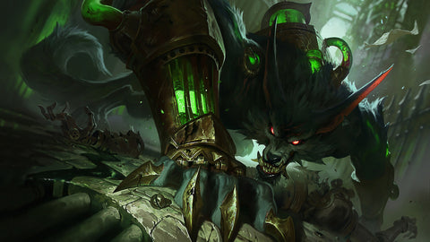 Warwick - League of Legends 3 panels canvas - skin posters collection