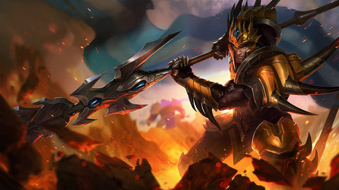 Jarvan IV - league of legends wall poster - 3 panels canvas decor - skin collection