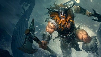 Olaf League of legends 3 panels canvas - wall poster decor collection