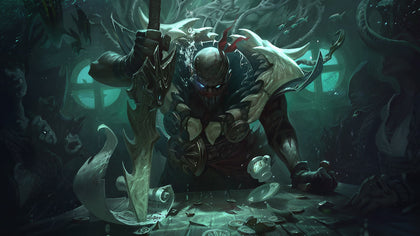 Pyke - league of legends 3 panels canvas - skin posters collection