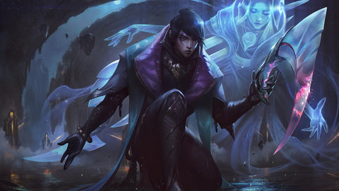 Aphelios - league of legends 3 panels canvas - skin wall decor posters collection