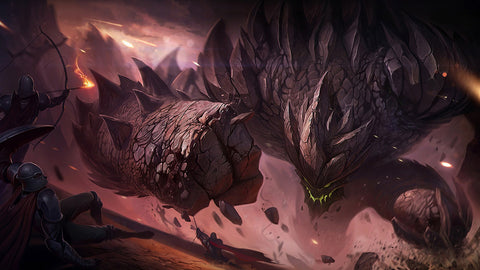 Malphite - League of Legends 3 panels canvas - skin posters collection